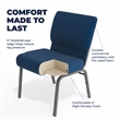 Flash Furniture Hercules Stacking Church Stacking Guest Chair in Navy