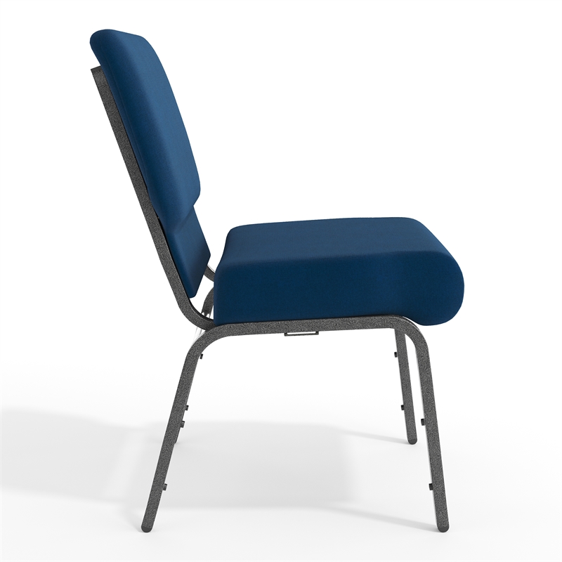 Flash Furniture Hercules Stacking Church Stacking Guest Chair in Navy