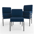 Flash Furniture Hercules Stacking Church Stacking Guest Chair in Navy