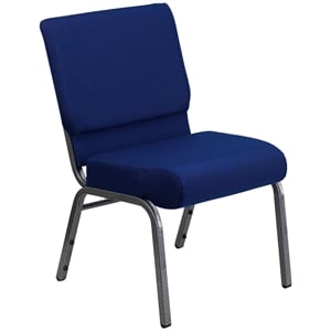 Flash Furniture Hercules Stacking Church Stacking Guest Chair in Navy