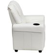 Flash Furniture Vinyl Recliner with Cup Holder and Headrest in White