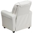 Flash Furniture Vinyl Recliner with Cup Holder and Headrest in White