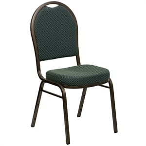 Flash Furniture Hercules Dome Back Banquet Stacking Chair in Green
