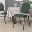 Flash Furniture Hercules Dome Back Banquet Stacking Chair in Green