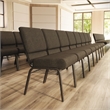 Flash Furniture Hercules Church Stacking Guest Chair in Brown
