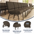 Flash Furniture Hercules Church Stacking Guest Chair in Brown