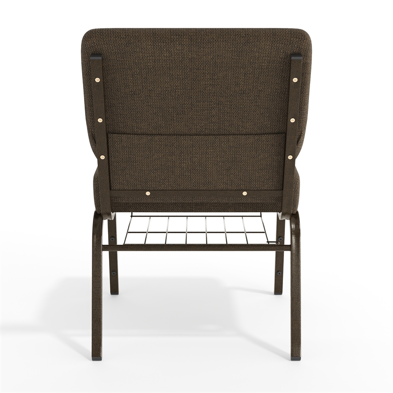 Flash Furniture Hercules Church Stacking Guest Chair in Brown