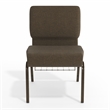 Flash Furniture Hercules Church Stacking Guest Chair in Brown