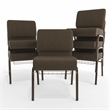 Flash Furniture Hercules Church Stacking Guest Chair in Brown