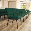 Flash Furniture Hercules Church Stacking Guest Chair in Green
