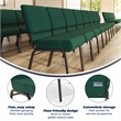 Flash Furniture Hercules Church Stacking Guest Chair in Green