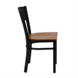 Flash Furniture Hercules Circle Back Metal Dining Chair in Cherry