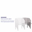 Flash Furniture Jordan Add-On Study/Computer Carrel - Nebula Grey Finish