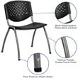 Flash Furniture Hercules Plastic Perforated Back Stacking Chair in Black