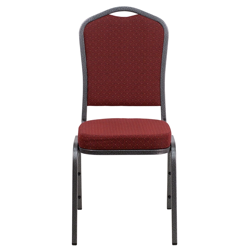 Flash Furniture Hercules Stacking Banquet Stacking Chair in Burgundy