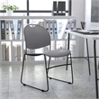 Flash Furniture Hercules Ultra Compact Stacking Chair in Gray and Black