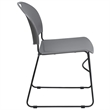 Flash Furniture Hercules Ultra Compact Stacking Chair in Gray and Black
