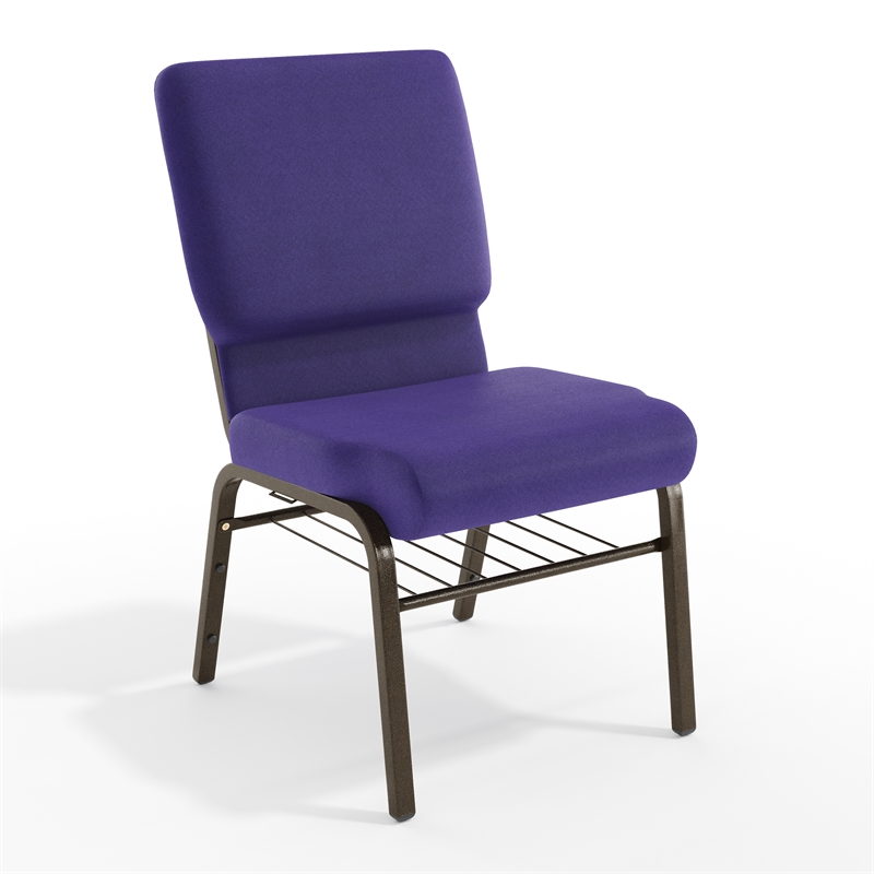 Flash Furniture Hercules Church Stacking Guest Chair in Purple