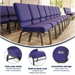Flash Furniture Hercules Church Stacking Guest Chair in Purple