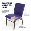 Flash Furniture Hercules Church Stacking Guest Chair in Purple