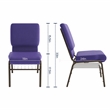 Flash Furniture Hercules Church Stacking Guest Chair in Purple