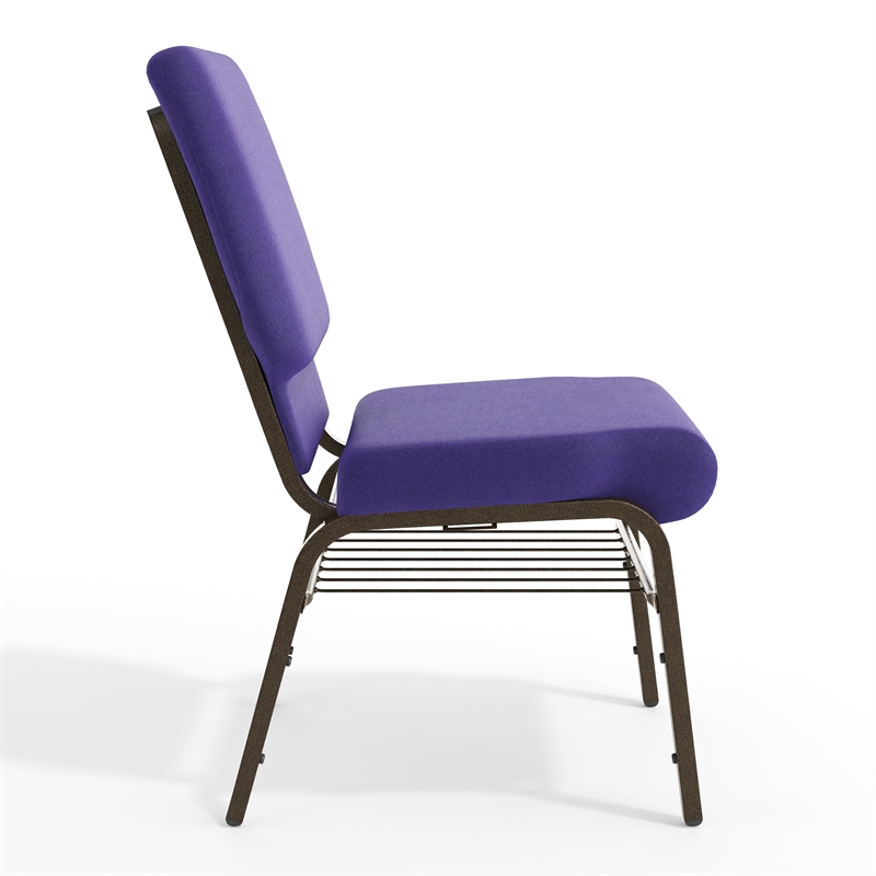 Flash Furniture Hercules Church Stacking Guest Chair in Purple