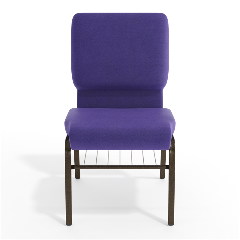 Flash Furniture Hercules Church Stacking Guest Chair in Purple