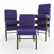 Flash Furniture Hercules Church Stacking Guest Chair in Purple