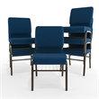 Flash Furniture Hercules Church Stacking Guest Chair in Navy Blue
