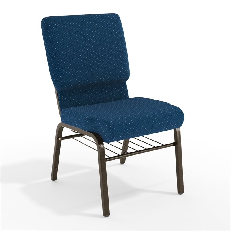 Flash Furniture Hercules Church Stacking Guest Chair in Navy Blue