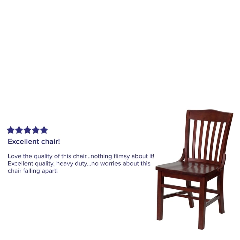 Flash Furniture Wood Restaurant Dining Chair in Mahogany