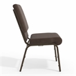 Flash Furniture Fabric Church Stacking Chair in Brown and Goldvein