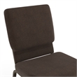 Flash Furniture Fabric Church Stacking Chair in Brown and Goldvein