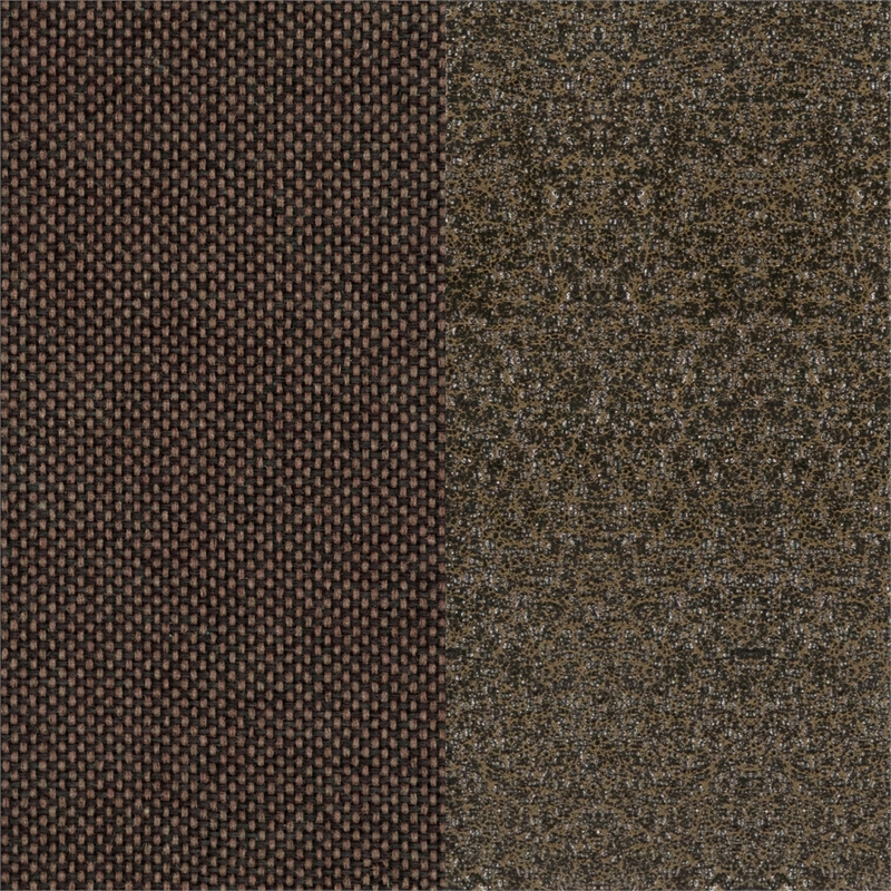 Flash Furniture Fabric Church Stacking Chair in Brown and Goldvein
