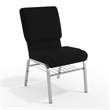 Flash Furniture Hercules Church Stacking Guest Chair in Black