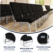 Flash Furniture Hercules Church Stacking Guest Chair in Black