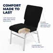 Flash Furniture Hercules Church Stacking Guest Chair in Black
