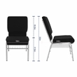 Flash Furniture Hercules Church Stacking Guest Chair in Black