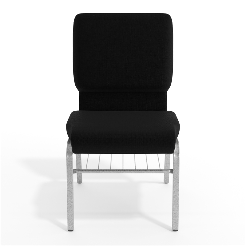 Flash Furniture Hercules Church Stacking Guest Chair in Black