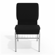 Flash Furniture Hercules Church Stacking Guest Chair in Black