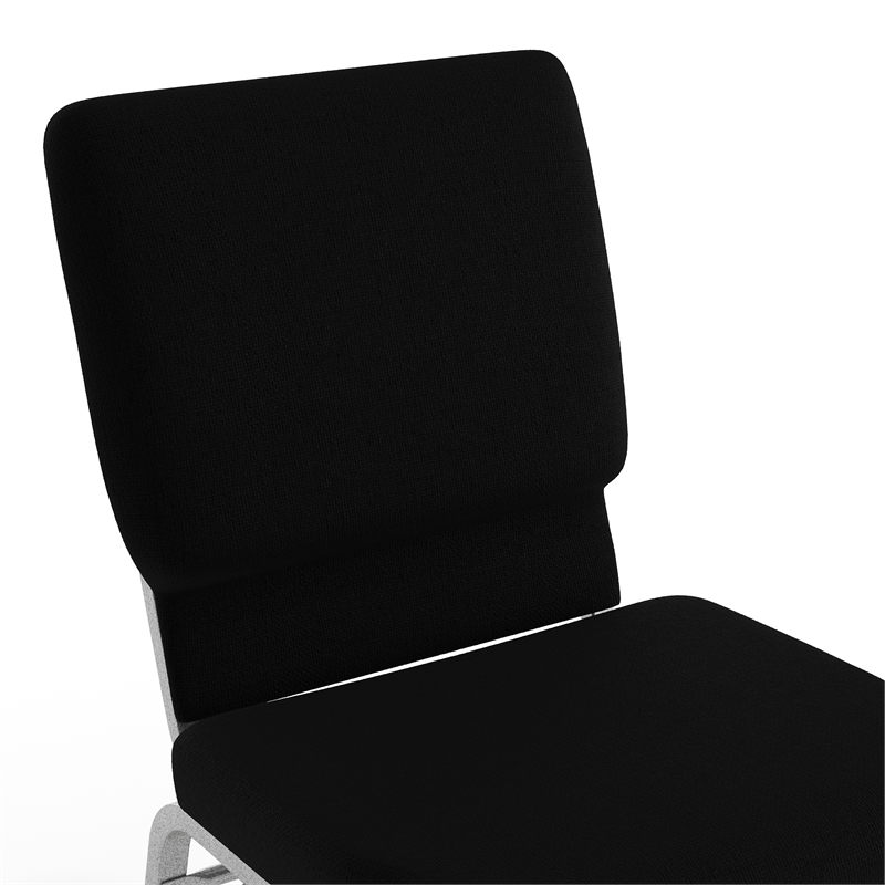 Flash Furniture Hercules Church Stacking Guest Chair in Black