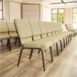Flash Furniture Hercules Stacking Church Stacking Chair in Beige