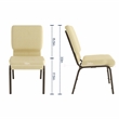 Flash Furniture Hercules Stacking Church Stacking Chair in Beige