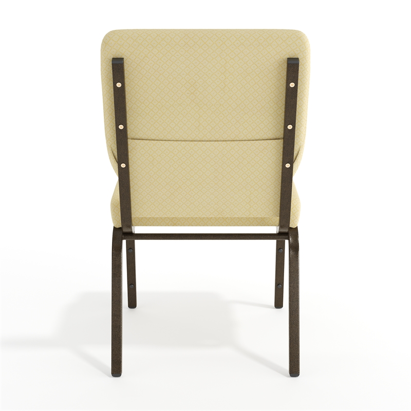 Flash Furniture Hercules Stacking Church Stacking Chair in Beige