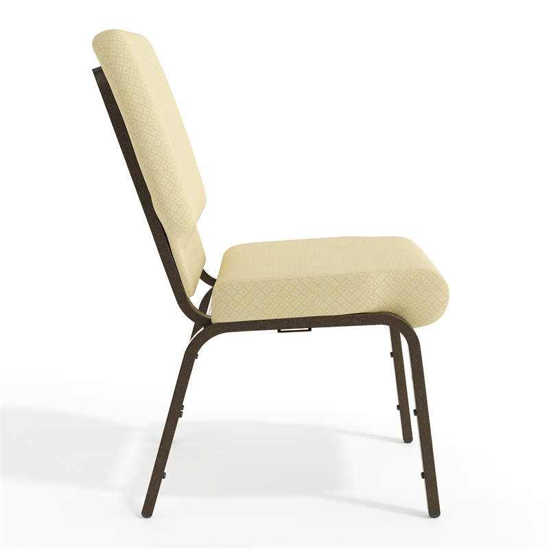 Flash Furniture Hercules Stacking Church Stacking Chair in Beige