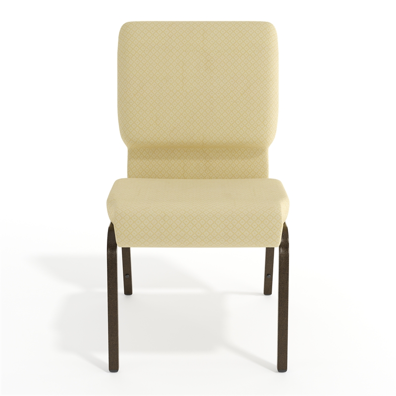 Flash Furniture Hercules Stacking Church Stacking Chair in Beige