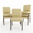 Flash Furniture Hercules Stacking Church Stacking Chair in Beige