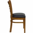 Flash Furniture Hercules Ladder Back Dining Chair in Cherry and Black