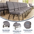 Flash Furniture Hercules Church Stacking Guest Chair in Gray