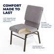 Flash Furniture Hercules Church Stacking Guest Chair in Gray